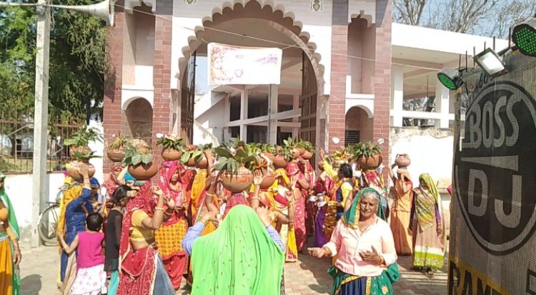 कलाधारी आश्रम मंदिर रामबास पर हुआ श्रीमद्भागवत कथा ज्ञान यज्ञ का शुभारंभ