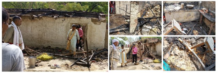 आग की तेज लपटों में एक परिवार के चार लोग झुलसे इलाज के दौरान मासूम बच्ची की मौत