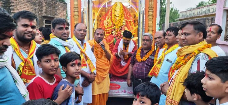 अग्रोहा शक्तिपीठ की कुलदेवी रथयात्रा का किया स्वागत