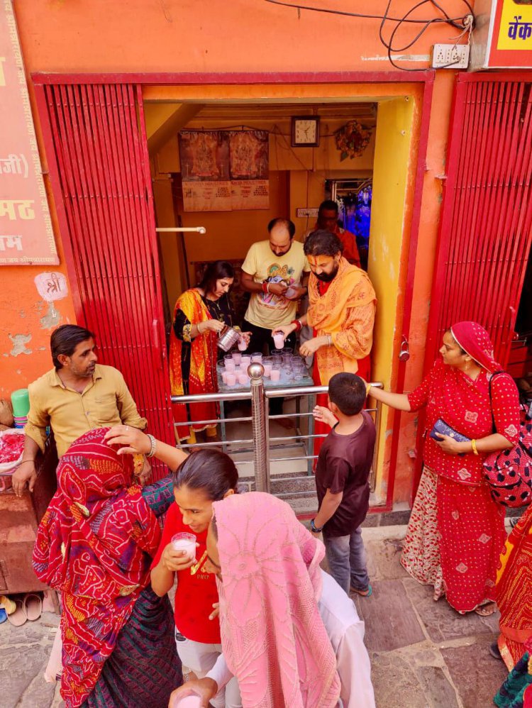 लोहार्गल में स्थित वेंकटेश बालाजी मंदिर में मनाया गंगा दशहरा