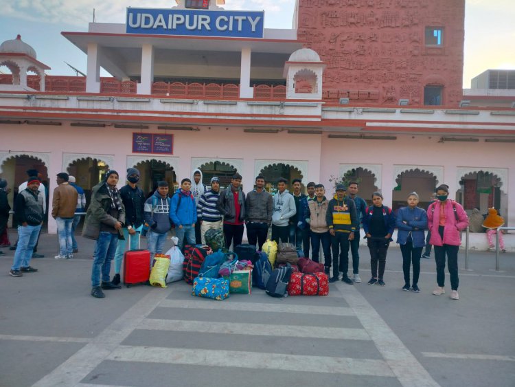 केशव कुमार गोठवाल के नेतृत्व में रोवर्स रेंजर्स को राज्य स्तरीय शिविर के लिए किया प्रस्थान