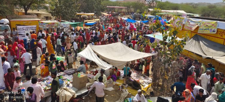 उदयपुरवाटी के बागोरा में भरा शीतला माता का मेला :श्रद्धालुओं ने लगाई मां शीतला के धोक मांगी मन्नत