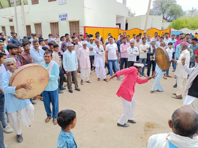 बाघोली के शीतला माता मेले में उमड़ा:जनसैलाब  चंग धमाल प्रतियोगिता में थिरके श्रद्धालु