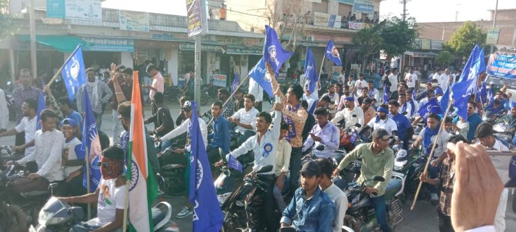 बाबा साहेब भीमराव अंबेडकर जयंती पर उदयपुरवाटी में निकाली विशाल ऐतिहासिक शोभायात्रा