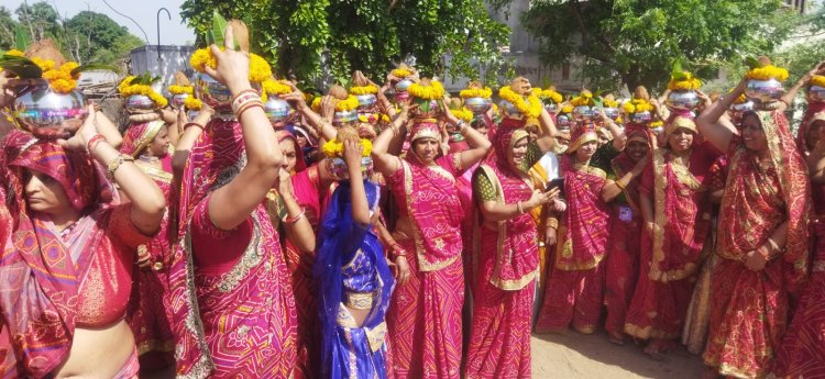 गोरा भैरूनाथ मन्दिर कलश यात्रा में जन सैलाब