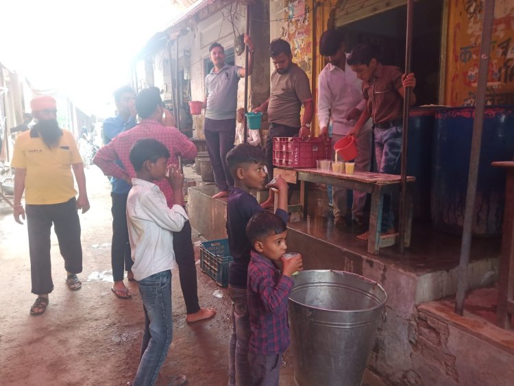 गंगा दशहरा के अवसर पर छबील लगा धर्म लाभ कमाया