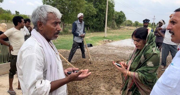 सांसद रंजीता कोली ने किया वैर हलैना सड़क पर सड़क निर्माण कार्य का निरीक्षण