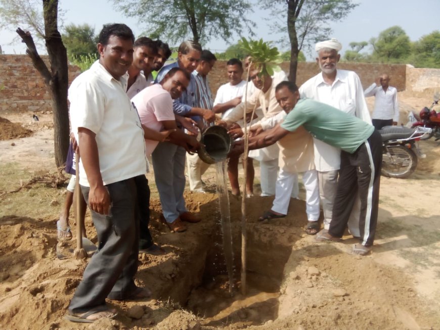 बाघोली में सर्व समाज की शमशान भूमि में सैकड़ों छायादार पेड़ पौधे लगाए :रिटायर्ड आईएएस अधिकारी सुवालाल ने किया शुभारंभ