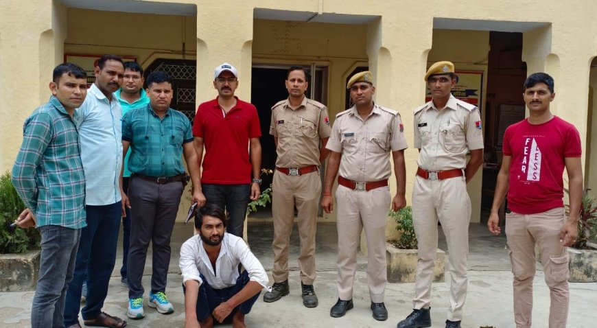 स्पेशल टीम भिवाड़ी व पुलिस थाना तिजारा की वाहन चोरो के खिलाफ संयुक्त कार्यवाही:शातिर वाहन चोर सकील गिरफ्तार