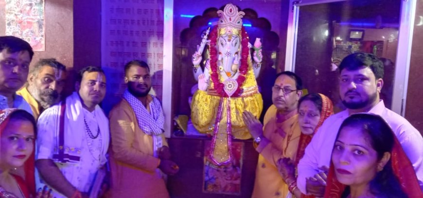 सकट चौथ माता मंदिर में गणेश जी की मूर्ति प्राण प्रतिष्ठा के मौके पर हुआ हवन पूजन एवं भण्डारे का आयोजन