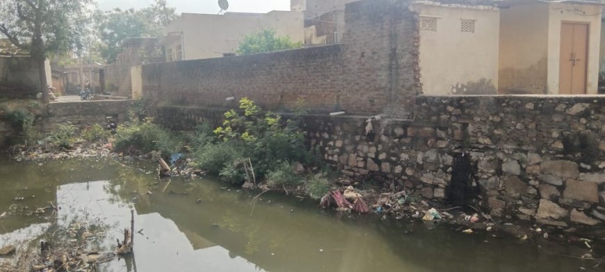 कस्बे के कई घरो में शौचालयो के सेप्टिक टैंक का अभाव:  बरसाती नाले में बहाया जाता है मानव मल