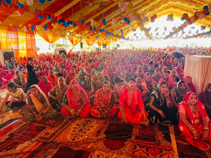 श्रीमद्भागवत कथा का आयोजन:कथा के पांचवे दिन गोवर्धन पूजा, श्री कृष्ण की नटखट लीला का किया गया वर्णन