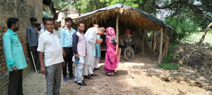 भाजपा नेता का अनुसूचित जाति बस्ती संपर्क अभियान