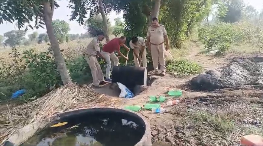 भिवाड़ी पुलिस की अवैध शराब माफियाओ पर कार्यवाही: हज़ारो लीटर अवैध शराब कराई नष्ट ,भठ्ठियों को तुड़वाया