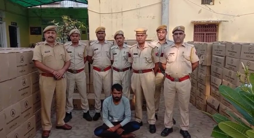 बड़ौदामेव पुलिस की अवैध अंग्रेजी शराब के विरूद्ध बड़ी कार्यवाही:63 लाख 81हजार रुपए की लीटर अवैध शराब जब्त