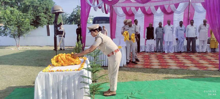 रिजर्व पुलिस लाइन खैरथल तिजारा में मनाया गया पुलिस शहीद दिवस