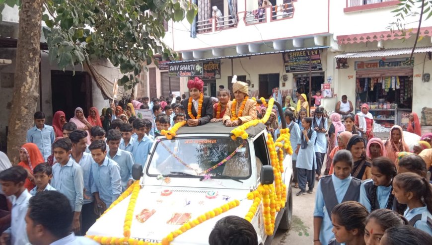 मतदाता जागरूकता हेतु वोट बारात का किया गया आयोजन