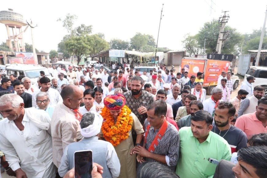 भाजपा प्रत्याशी रामलाल शर्मा को गांवों से जनसंपर्क में मिल रहा है अपार समर्थन