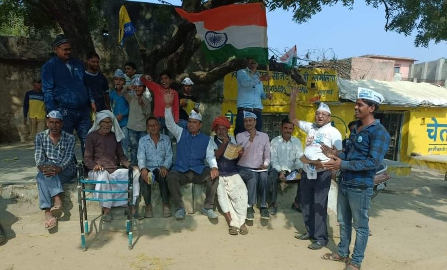 भीम विधानसभा से आम आदमी पार्टी प्रत्याशी मनोहर सिंह रावत कमांडो ने किया विभिन्न गावों में सघन जनसंपर्क