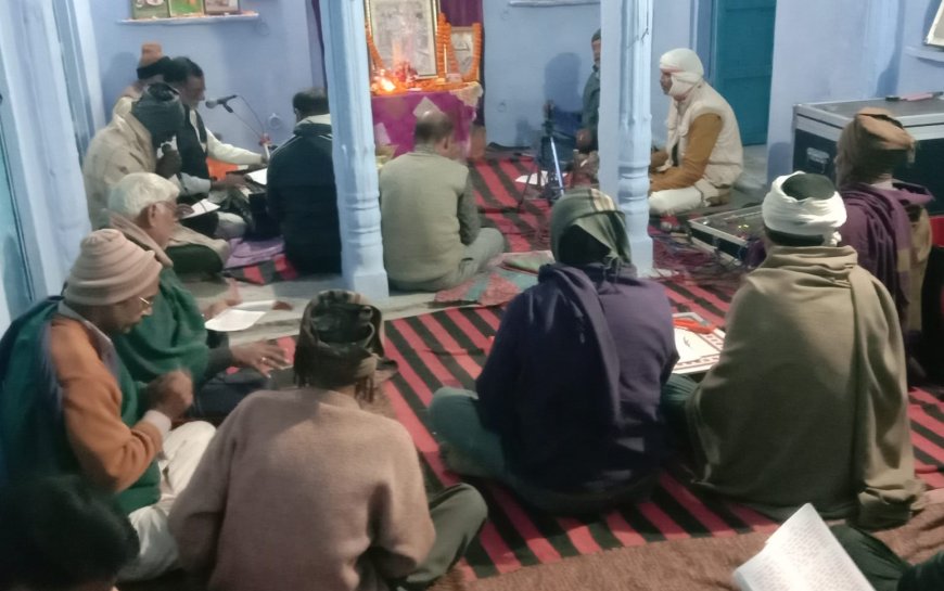 सकट के थाई वाले हनुमान मंदिर में हुए सामुहिक संगीतमयी सुन्दर कांड के पाठों का आयोजन