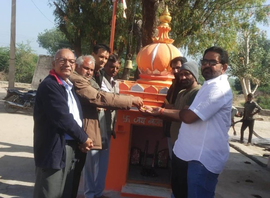 दुजाना में राम भक्तों ने गांव के सभी मंदिरों में पूजित पीले चावल किए अर्पित