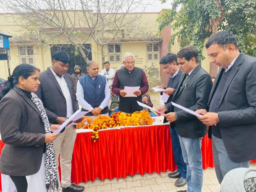 अधिवक्ता बार एसोसिएशन की कार्यकारिणी संघ का शपथ ग्रहण समारोह आयोजित: विधायक जसवंत यादव ने दिलाई शपथ