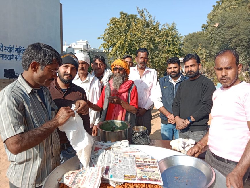 सांई बाबा मंदिर में हुआ पौष बडा प्रसादी का आयोजन :श्रद्धालुओं ने लगाई सांई बाबा मंदिर में धोक, मांगी मन्नत