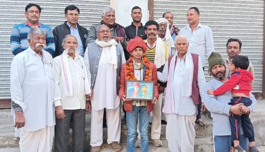 राम भक्त हिमांशु सैनी का कोटपूतली में किया सम्मान