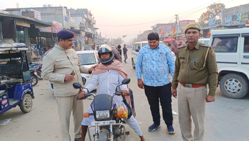 नारायणपुर में चलाया गया सड़क सुरक्षा अभियान