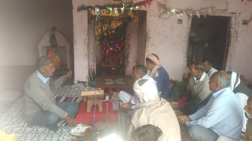 तिराए  वाले दक्षिण मुखी हनुमान जागृत पीठ मंदिर पर अखंड रामायण पाठ का आयोजन