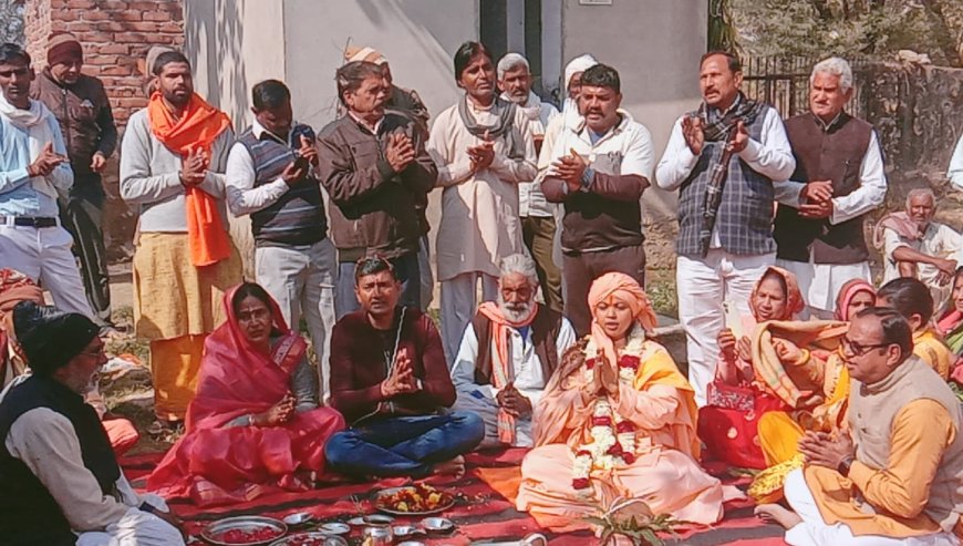 वृंदावन के प्रेम मंदिर की तर्ज पर होगा सकट में राम व श्याम मन्दिर का निर्माण कार्य, संत ध्यान मूर्ति के सानिध्य में रखी मंदिर की आधारशिला