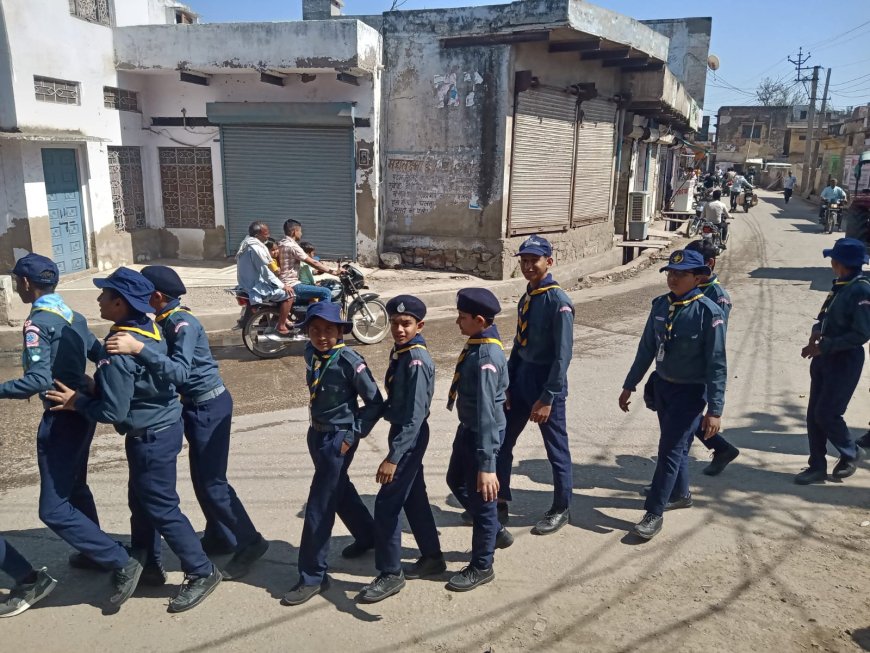 स्काउट गाइड ने निकाली स्वच्छता रैली, दिया स्वच्छता का संदेश