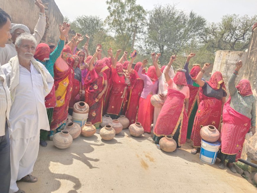 कुंभाराम लिफ्ट पेयजल योजना को लेकर गांवों में विरोध प्रदर्शन जारी