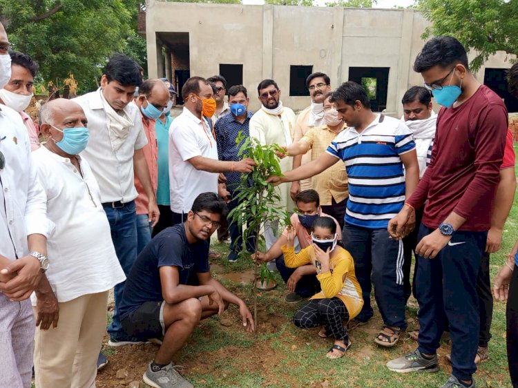 पूर्व पार्षद कपिल राज शर्मा की पुन्यतिथी के अवसर पर ब्राह्मण छात्रावास मे पौधारोपण कर दी श्रद्धांजलि