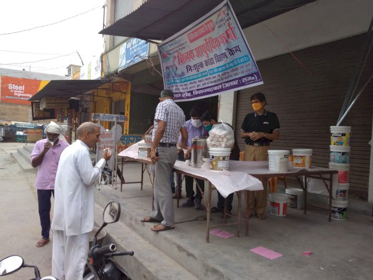 शरीर मे प्रतिरोधक क्षमता बढ़ाने के लिए निःशुल्क आयुर्वेदिक आरोग्य काढ़ा पिलाया गया