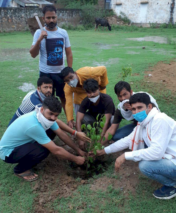 यूथ कॉंग्रेस के कार्यकर्ताओ ने राष्ट्रीय सचिव जुबेर खान के जन्मदिन पर किया वृक्षारोपण