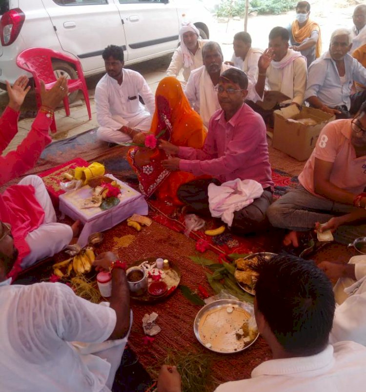 सैनजी महाराज वह नारायणी माता मंदिर का शिलान्यास और भूमि पूजन